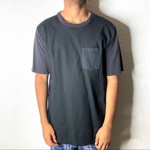 Rag & Bone Colorblock Shirt Charcoal Gray Large